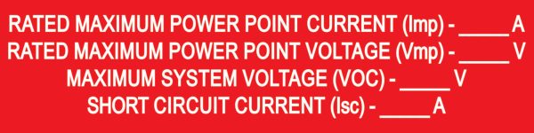 Dc Disconnect with Blank Values