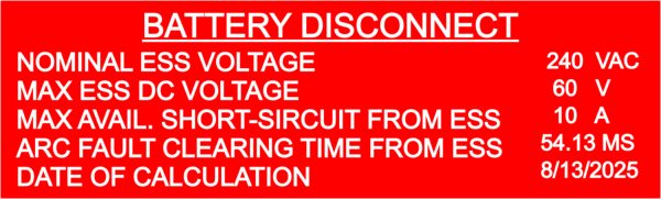 Battery Disconnect with custom values