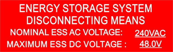 Energy Storage System with custom values