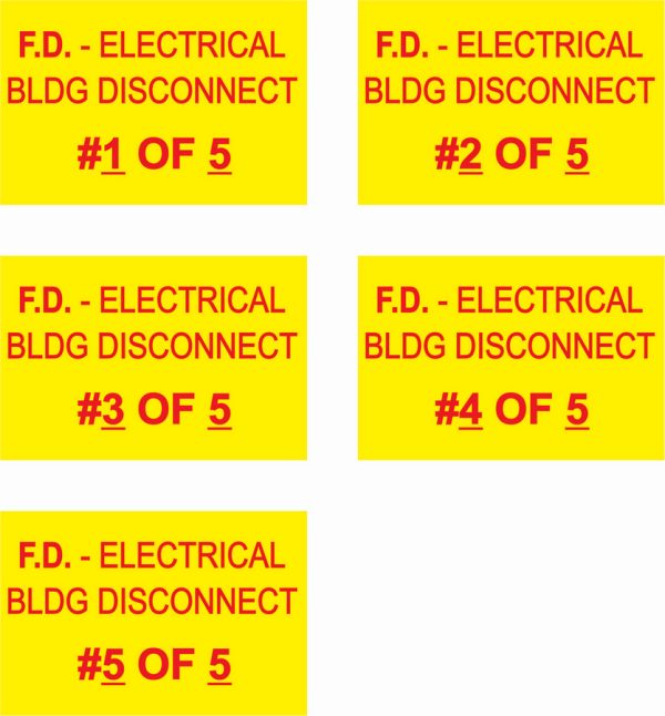 Fire Department Disconnect Set 1-5 of 5